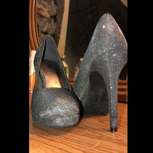 silver prom shoes
